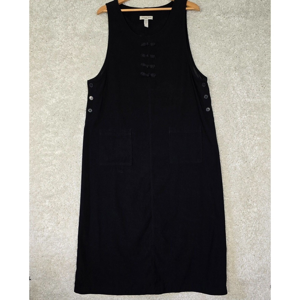 Amanda Smith Womens Black Sleeveless Maxi‎ Dress Size XL Modest Retro